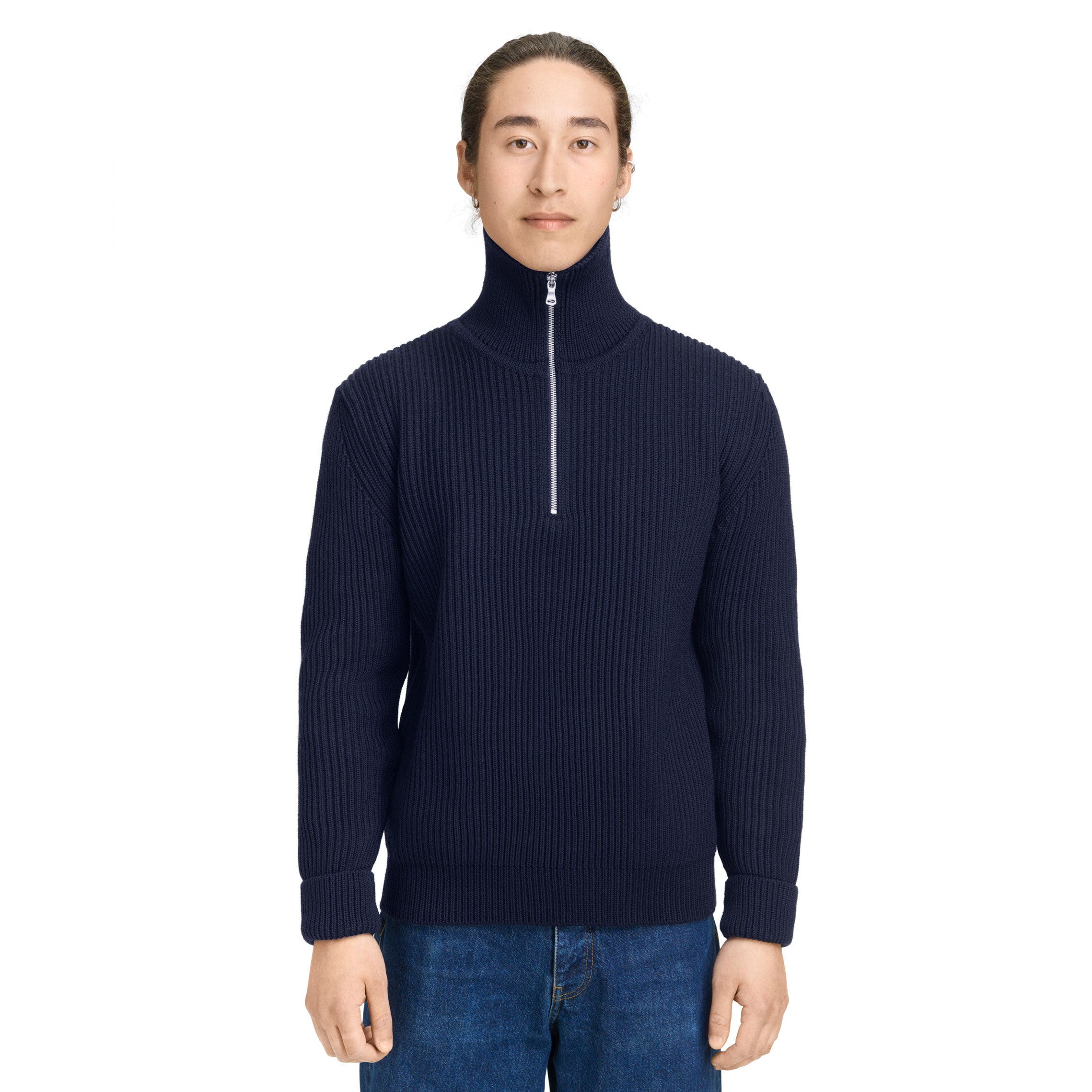 Navy Half-Zip Navy Blue